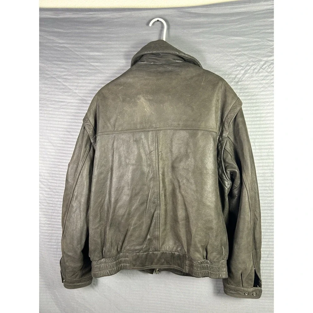 Wilsons Leather Jacket Men's XL Black Bomber Thinsulate Lined ‎ Classic 80s